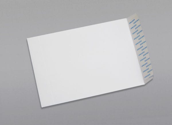 Back of a 6 x 9 Catalog Envelope 28# White Wove with Peel & Stick