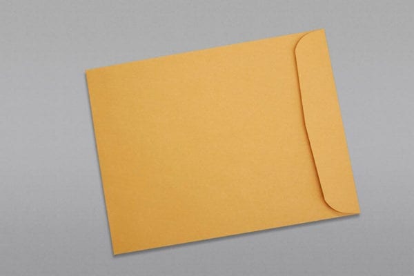 Back of a 10 x 13 Catalog Envelope 28# Brown Kraft with Regular Gum