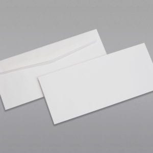 Front and back of a #10 Regular Side Seam Envelope with Regular Gum