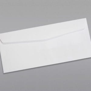 Back of a #10 Standard Window Side Seam Envelope with Regular Gum