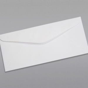 Back of a #11 Regular Envelope with Regular Gum