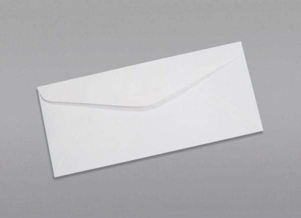 Back of a #11 Regular Envelope with Regular Gum