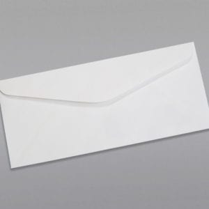 Back of a #11 Standard Window Envelope with Regular Gum