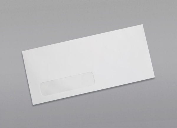 Front of a #11 Standard Window Envelope with Regular Gum
