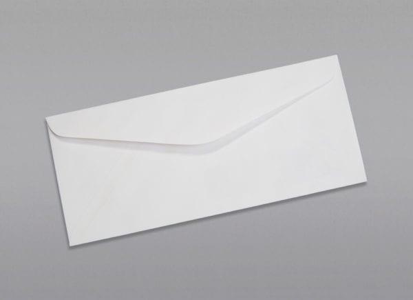 Back of a #12 Regular Envelope with Regular Gum