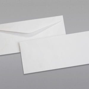 Front and back of a #12 Regular Envelope with Regular Gum