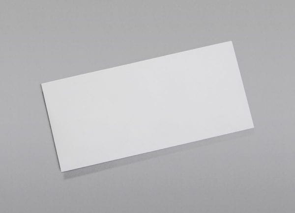 Front of a 3 1/4 x 7 Regular Open Side Envelope with Latex Gum