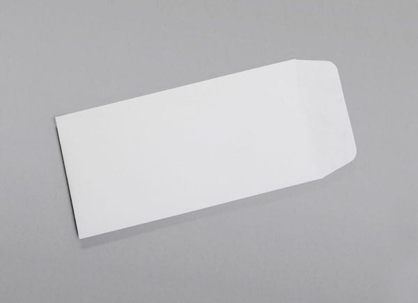Front of a 3 1/4 x 7 Regular Open End Envelope with Latex Gum