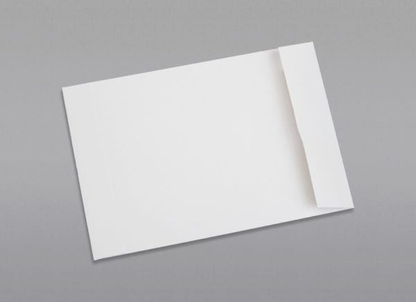 Back of a 6 1/2 x 9 1/2 Catalog Envelope 28# White Wove with Regular Gum