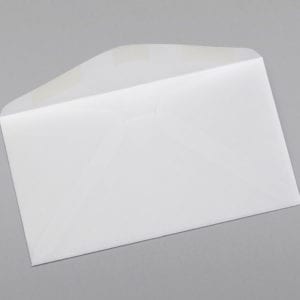 Back of a 6 3/4 Regular Envelope with Regular Gum