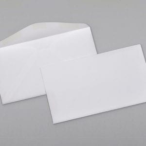 Front and back of a 6 3/4 Regular Envelope with Regular Gum
