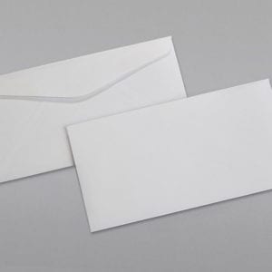 Front and back of a 7 3/4 Regular Envelope with Regular Gum