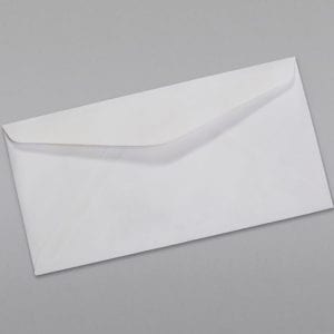 Back of a 7 3/4 Standard Window Envelope with Regular Gum