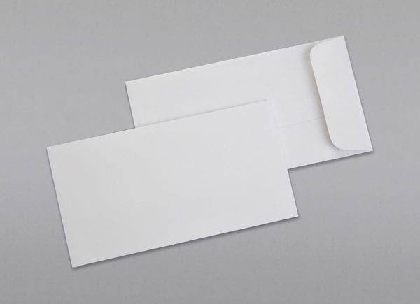 Front and back of a #7 Coin Envelope with Regular Gum