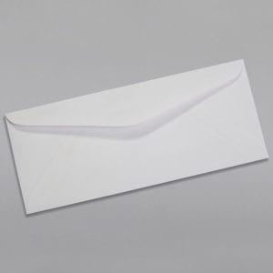Back of a 8 5/8 Regular Envelope with Regular Gum