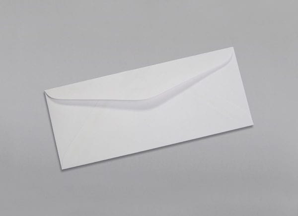 Back of a 8 5/8 Regular Envelope with Regular Gum