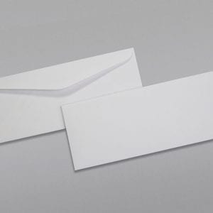 Front and back of a 8 5/8 Regular Envelope with Regular Gum