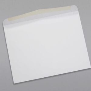 Back of a 9 x 12 Booklet Envelope 24# White Wove with Regular Gum