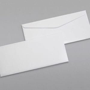 Front and back of a #9 Regular Envelope with Regular Gum