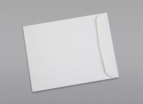 Back of a 9 x 12 Catalog Envelope 28# White Wove with Regular Gum