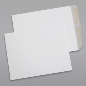 Front and back of a 9 x 12 Catalog Envelope 28# White Wove with Regular Gum