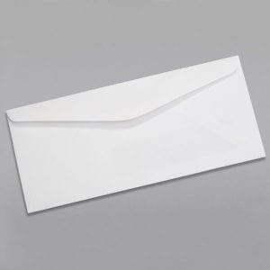 Back of a #9 Standard Window Envelope with Regular Gum
