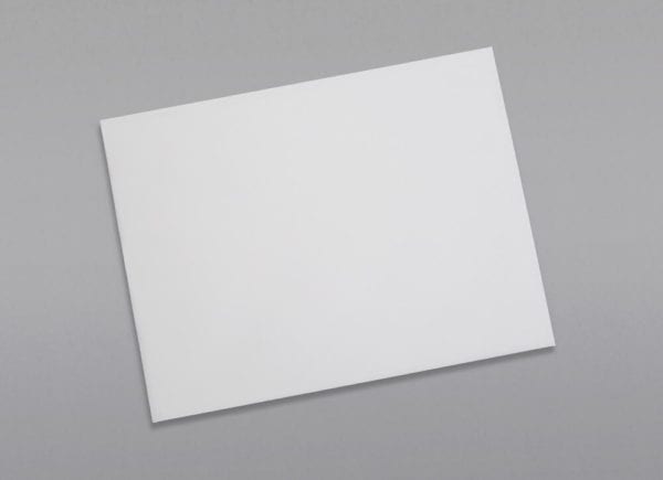 Front of a 9 x 12 Catalog Envelope 28# White Wove with Peel & Stick