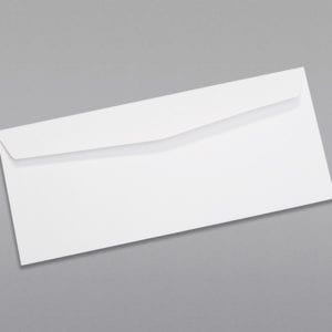 Back of a #9 Regular Side Seam Envelope with Regular Gum