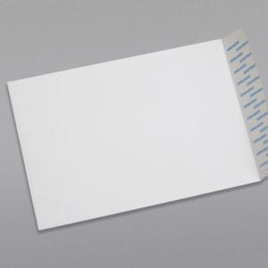 Back of a 6 1/2 x 9 1/2 Catalog Envelope 28# White Wove with Peel & Stick
