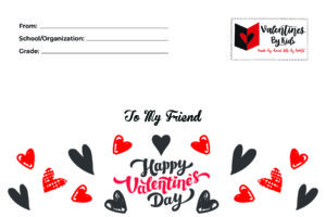 Envelope design for Valentines by Kids created by Letter Jacket Envelopes