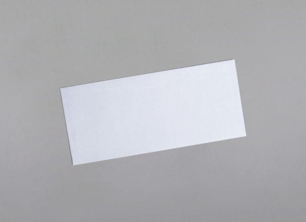 Front of a #10 Regular Envelope Blue Security Tint with Peel & Stick