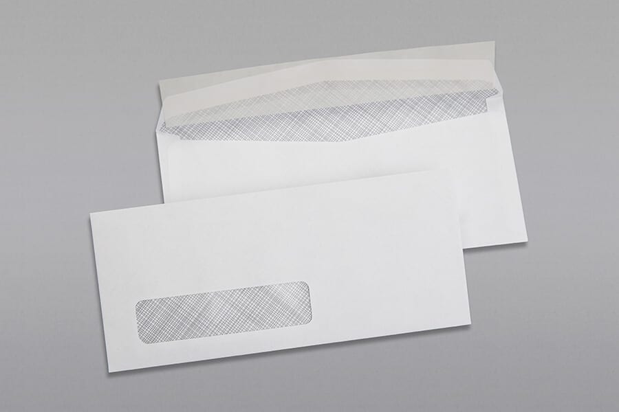 # 10 Window Envelopes, 1 color print (Black), # 11040P