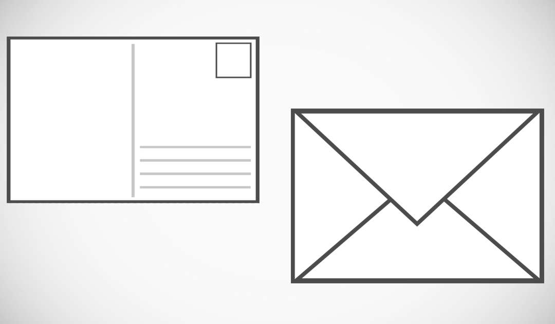 Postcard or Letter When to Send Which Letter Jacket Envelopes